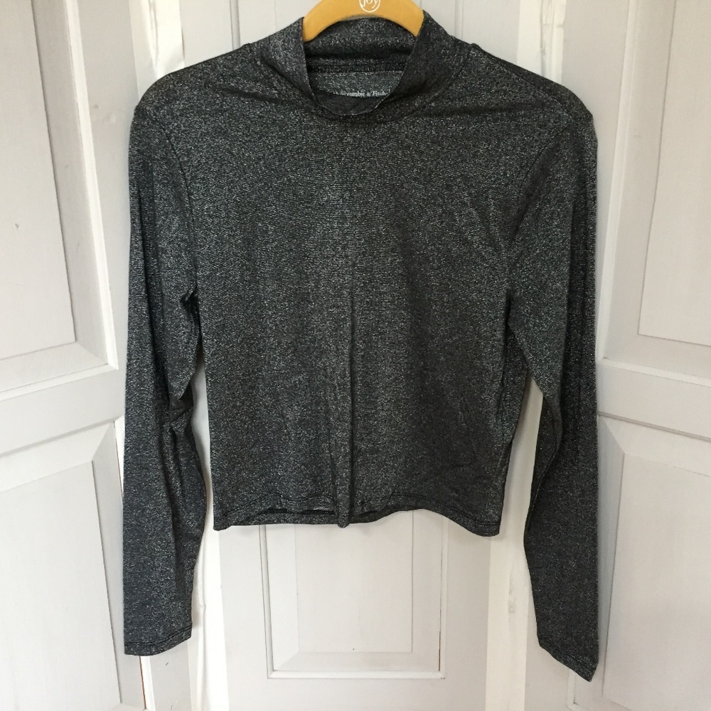 Abercrombie & Fitch Gray w/ Silver Metallic Top
